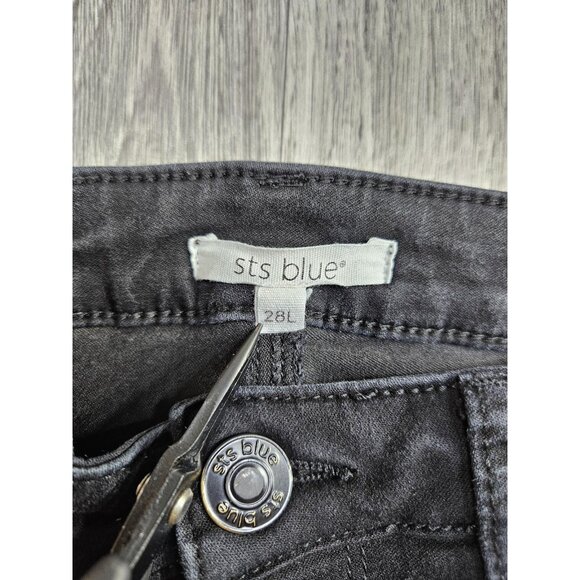 STS Blue Ellie High Rise Jeans Womens 28L Black Skinny Stretch Denim Pants - Picture 4 of 12